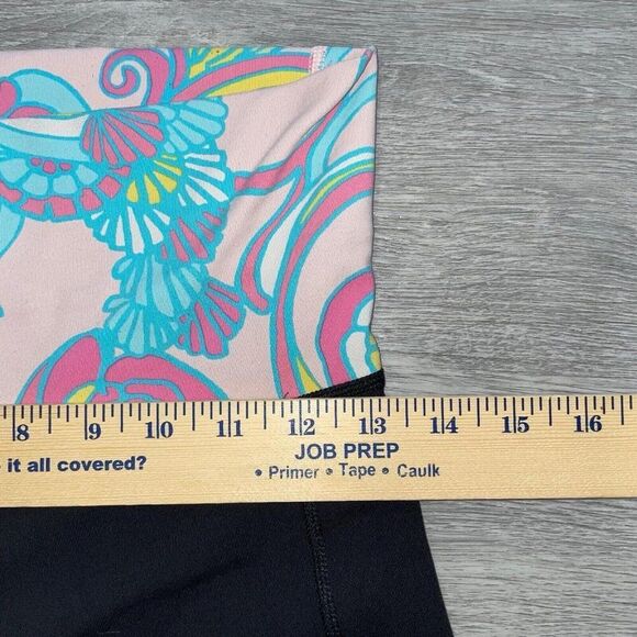 Lilly Pulitzer Vinyasa Fold Over Legging Pants Flare Black Women’s Small Yoga - Picture 9 of 14